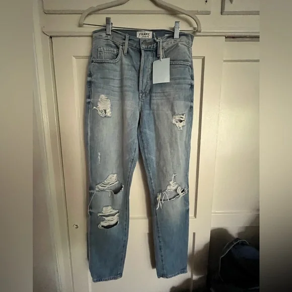 FRAME denim le original skinny in distressed POMDALE size 25 NWT